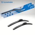 Clearview wiper blades with packaging on a gray background
