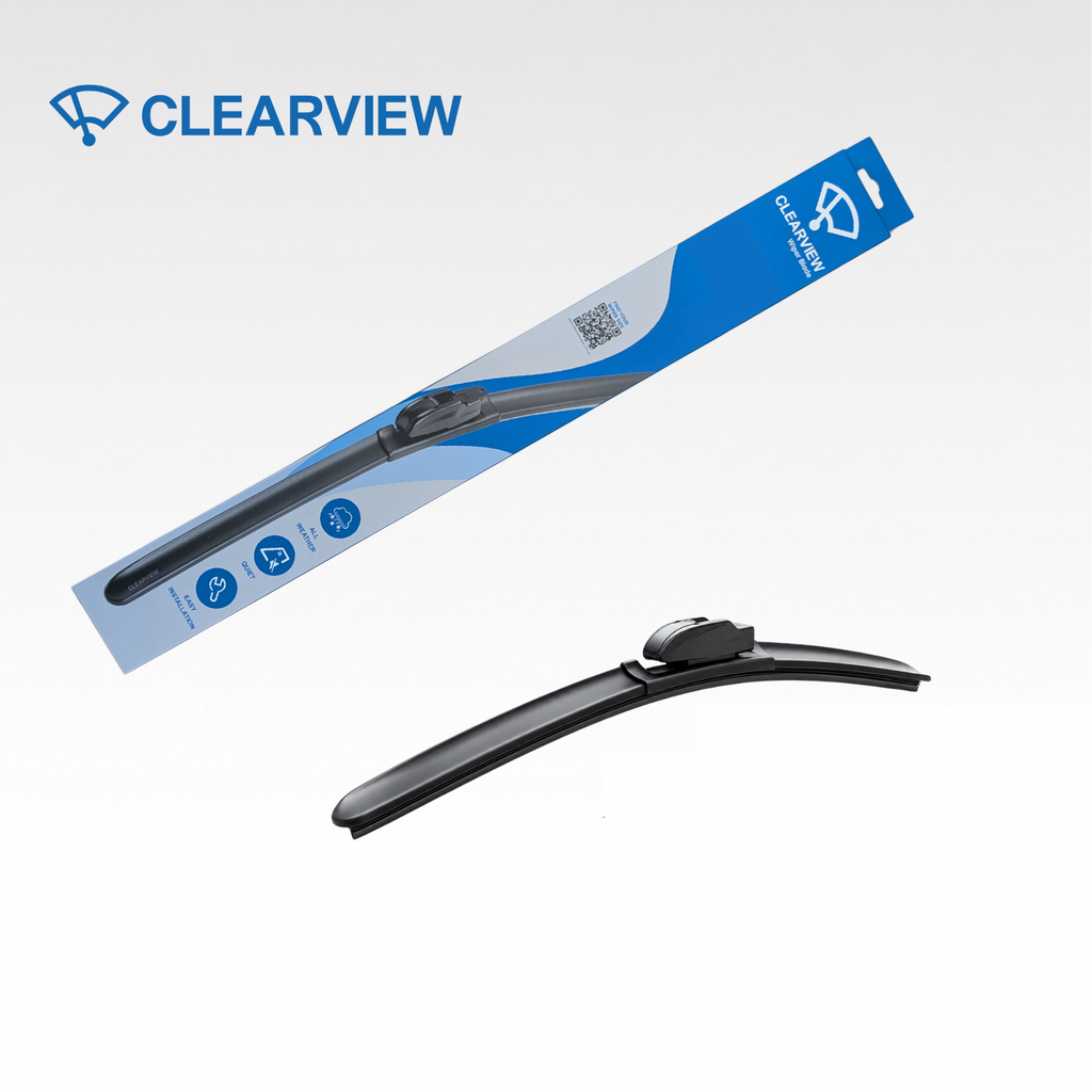 Clearview wiper blade with packaging on a white background